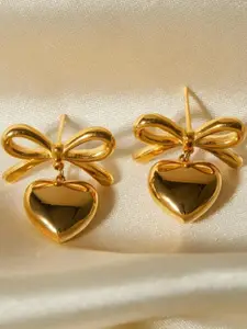 Fashion Frill Women Gold Earrings