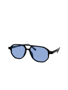 DressBerry Women Blue Lens & Blue Aviator Sunglasses with
