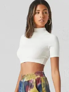 Dream Beauty Fashion Women Round Neck Fitted Crop Top