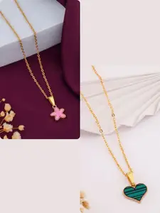 DressBerry Gold-Plated Brass Minimal Necklace