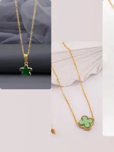 DressBerry Gold-Plated Brass Minimal Necklace