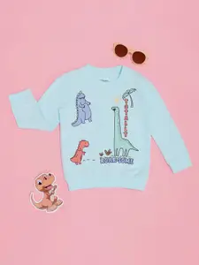 Pantaloons Baby Boys Graphic Printed Round Neck Pullover Cotton Sweatshirt