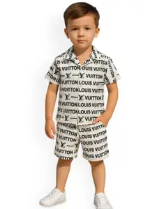 FASHION GRAB Boys Printed Shirt With Shorts