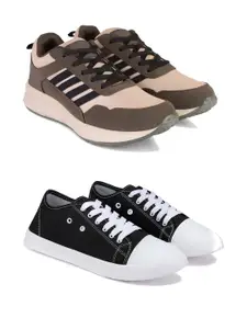 PENNEN Men Pair of 2 Running Non-Marking Shoes