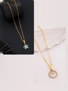 DressBerry Gold-Plated Brass Minimal Necklace