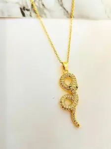 DressBerry Gold-Plated Stainless Steel Minimal Necklace