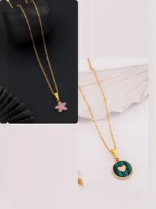 DressBerry Gold-Plated Brass Minimal Necklace