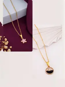 DressBerry Gold-Plated Brass Minimal Necklace