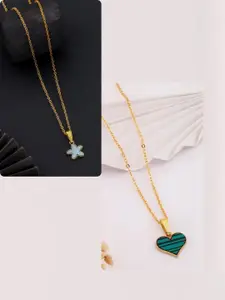 DressBerry Gold-Plated Brass Minimal Necklace