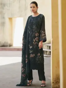 Stylee LIFESTYLE Embroidered Organza Unstitched Dress Material