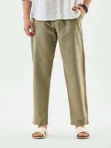 Snitch Men Relaxed Fit Mid-Rise Trousers