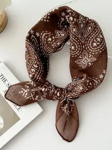 QUECY Printed Cotton Scarf