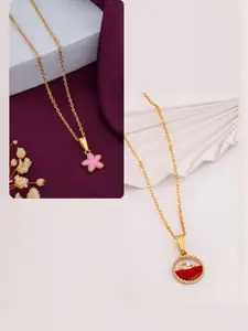 DressBerry Gold-Plated Brass Minimal Necklace