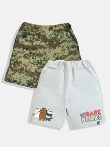YK X Minute Mirth Boys Pack Of 2 Printed Shorts