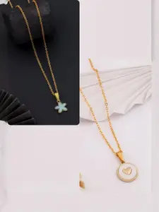 DressBerry Gold-Plated Brass Minimal Necklace