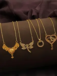 Anouk Set Of 4 Brass Gold-Plated Necklace