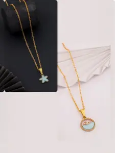 DressBerry Gold-Plated Brass Minimal Necklace