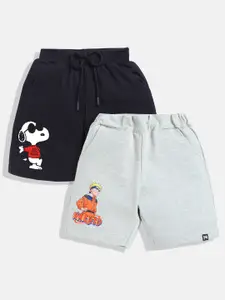 YK X Minute Mirth Boys Pack Of 2 Cotton Printed Shorts