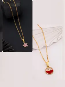 DressBerry Gold-Plated Brass Minimal Necklace