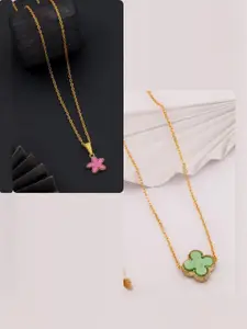 DressBerry Gold-Plated Brass Minimal Necklace