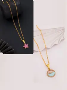 DressBerry Gold-Plated Brass Minimal Necklace