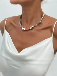 StyleCast x Revolte Silver-Plated Enamelled Necklace