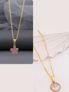 DressBerry Gold-Plated Brass Minimal Necklace