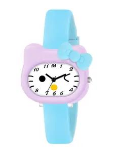 ON TIME OCTUS Girls Printed Dial & Straps Analogue Watch KD-016 SKY BLUE
