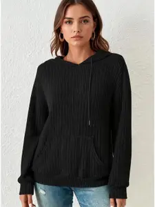 bebe Women Striped Sweatshirt