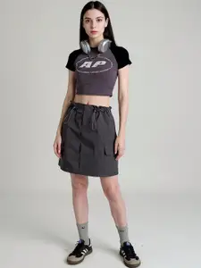 Outzidr Straight A-Line Mini Skirt