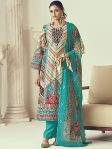 Stylee LIFESTYLE Embroidered Pure Cotton Unstitched Dress Material