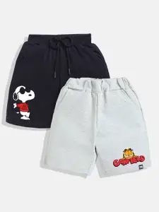 YK X Minute Mirth Boys Pack Of 2 Cotton Printed Shorts