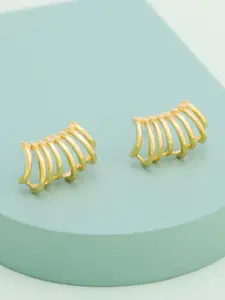 Kushal's Fashion Jewellery Gold Plated Classic Studs Earrings