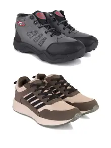 DRACKFOOT Men Pair of 2 Running Non-Marking Shoes