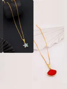 DressBerry Gold-Plated Brass Minimal Necklace