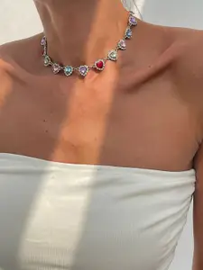 StyleCast x Revolte Silver-Plated Enamelled Necklace