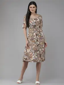 Roadster Multicoloured Georgette Dresses