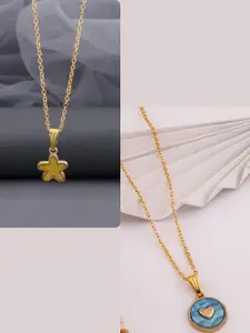 DressBerry Gold-Plated Brass Minimal Necklace