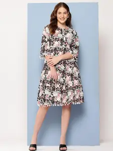 Roadster Black Nylon Dresses