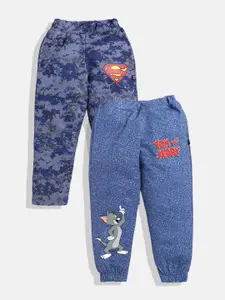 YK X Minute Mirth Boys Pack Of 2 Printed Track Pants & Joggers