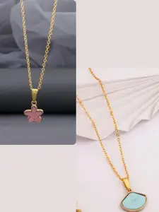 DressBerry Gold-Plated Brass Minimal Necklace