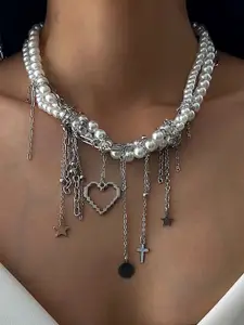 StyleCast x Revolte Silver-Plated Enamelled Necklace