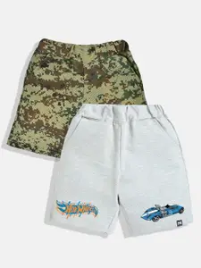 YK X Minute Mirth Boys Pack Of 2 Printed Shorts