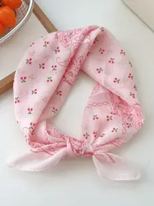 QUECY Cherry Printed Scarf