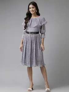 Roadster Grey Georgette Dresses