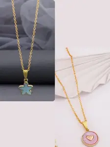 DressBerry Gold-Plated Brass Minimal Necklace