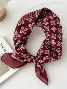 QUECY Geometric Printed Scarf