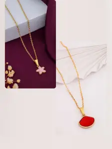 DressBerry Gold-Plated Brass Minimal Necklace