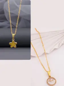 DressBerry Gold-Plated Brass Minimal Necklace