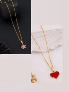 DressBerry Gold-Plated Brass Minimal Necklace